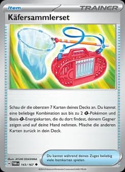 Käfersammlerset card in German