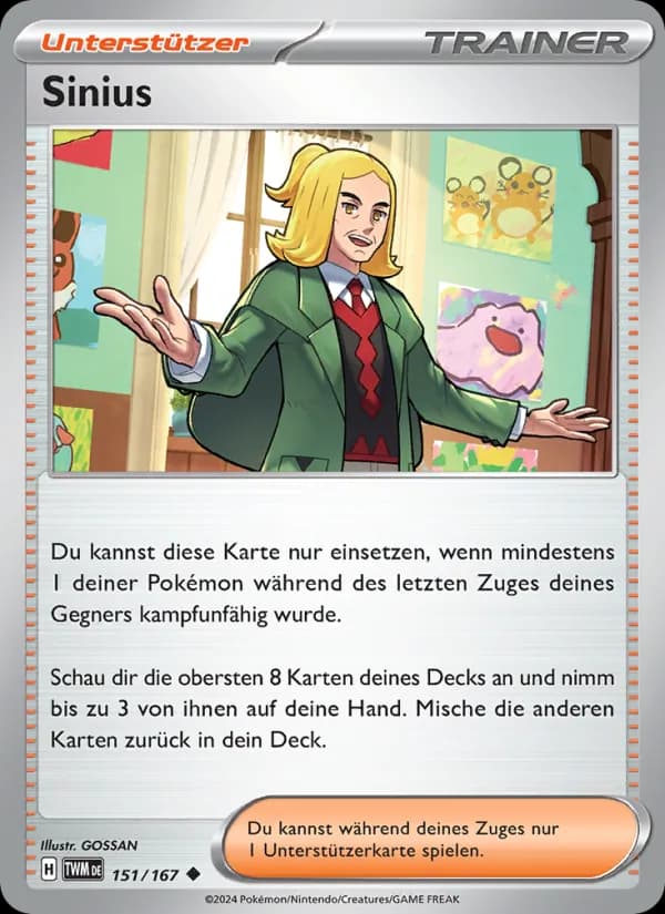 Sinius card in German