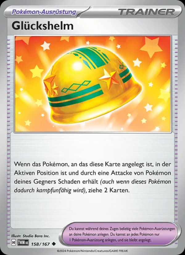 Glückshelm card in German