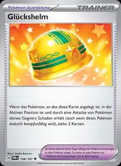 Glückshelm card in German