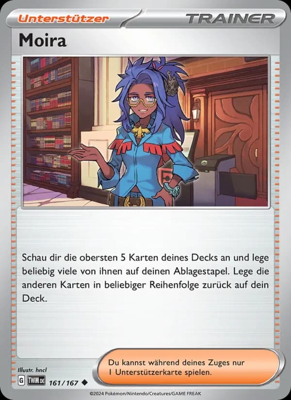 Moira card in German