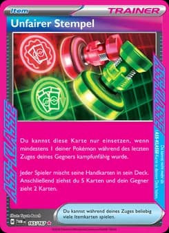 Unfairer Stempel card in German