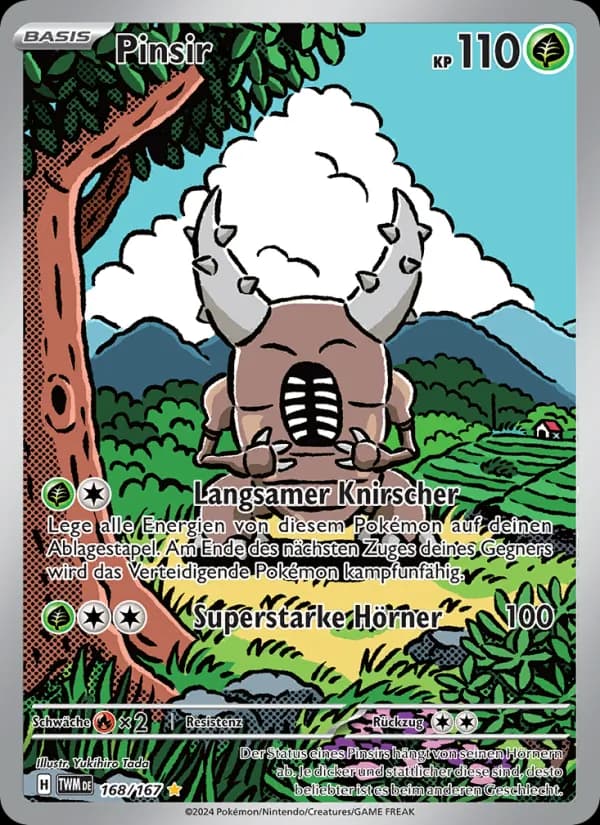 Pinsir card in German
