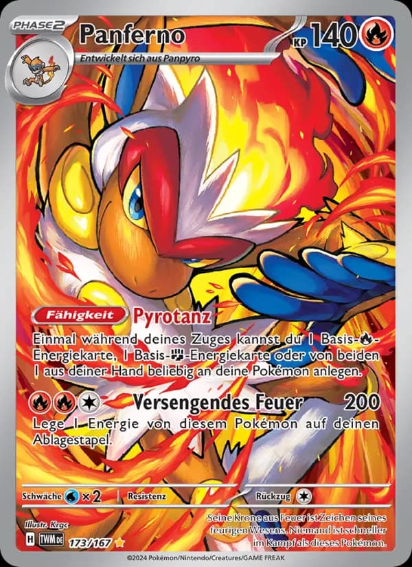 Panferno card in German