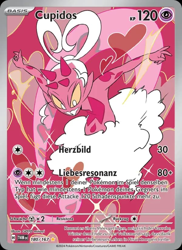 Cupidos card in German