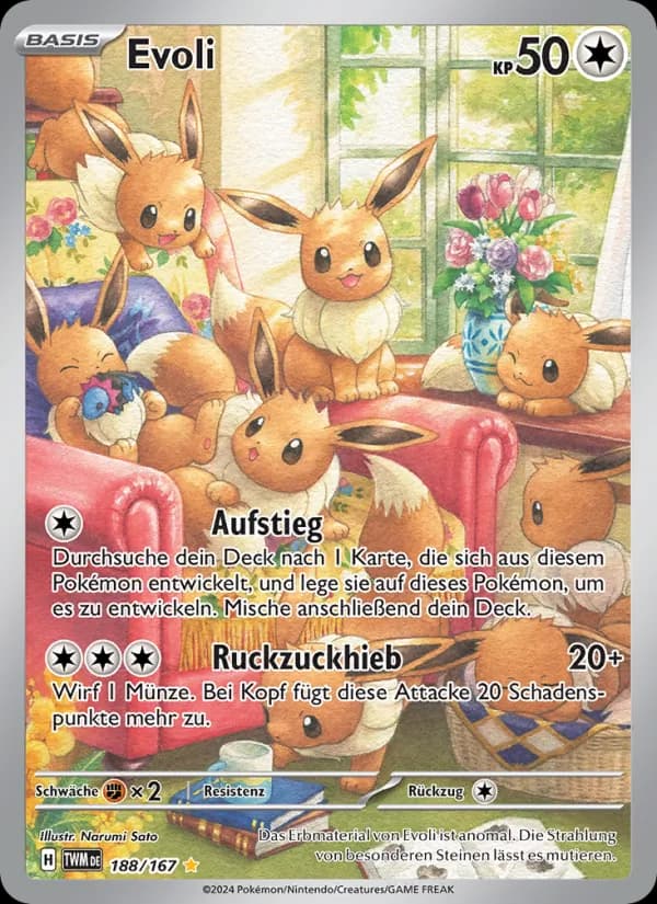 Evoli card in German