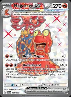 Magcargo-ex card in German