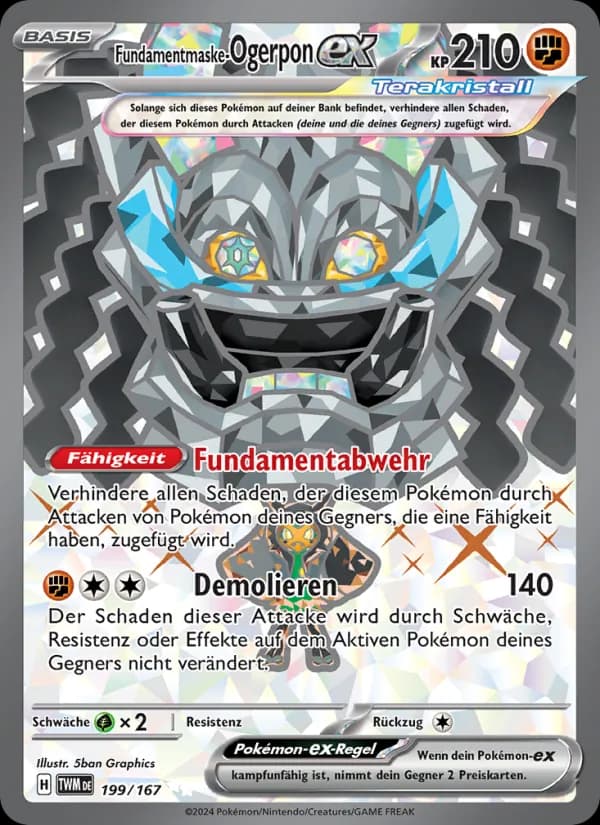 Fundamentmaske-Ogerpon-ex card in German