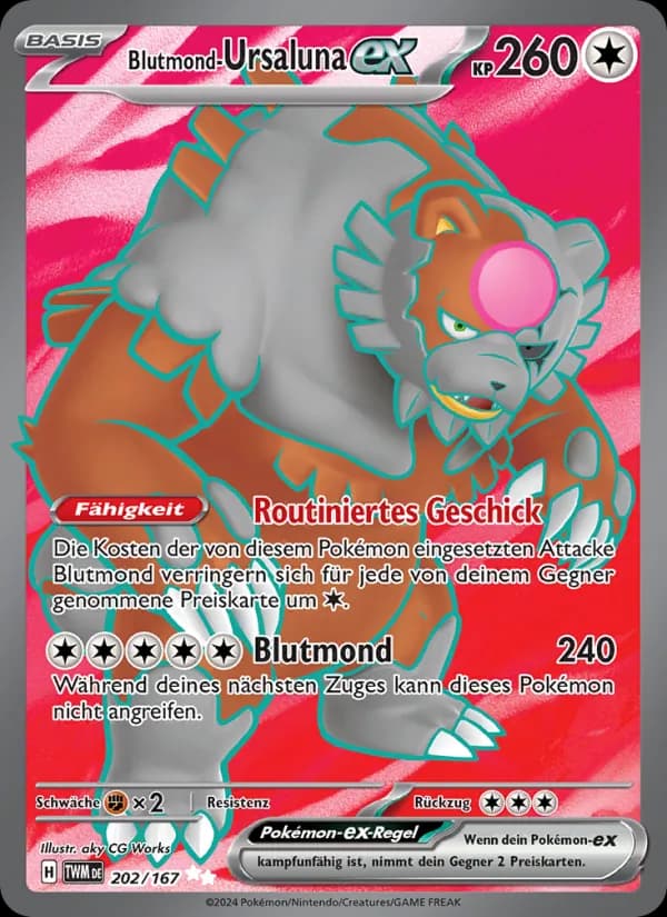 Blutmond-Ursaluna-ex card in German