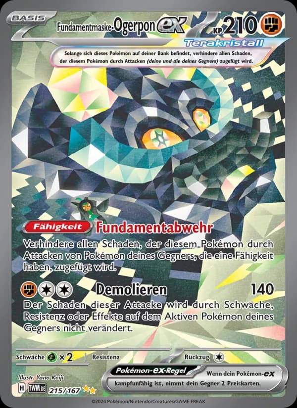 Fundamentmaske-Ogerpon-ex card in German