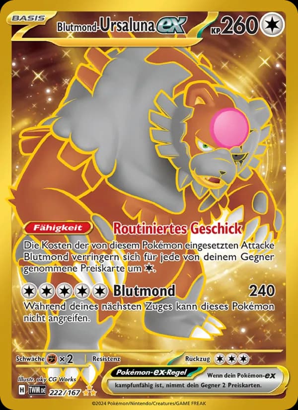 Blutmond-Ursaluna-ex card in German