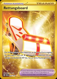 Rettungsboard card in German