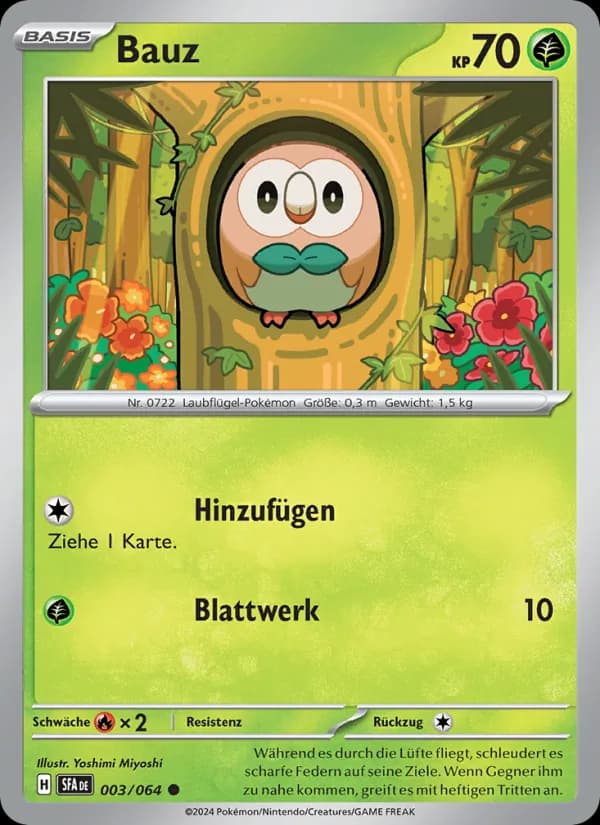 Bauz card in German