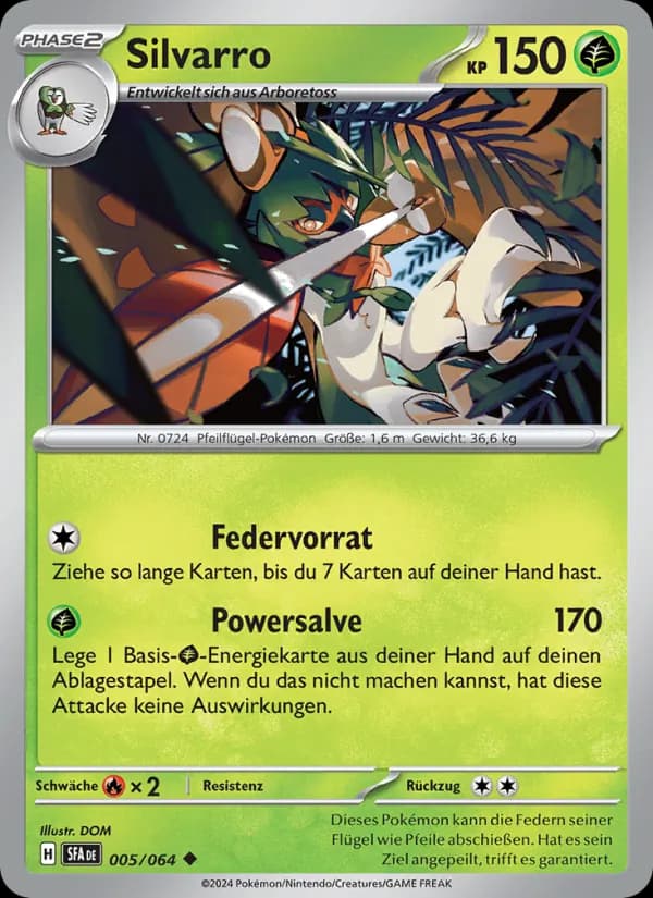 Silvarro card in German