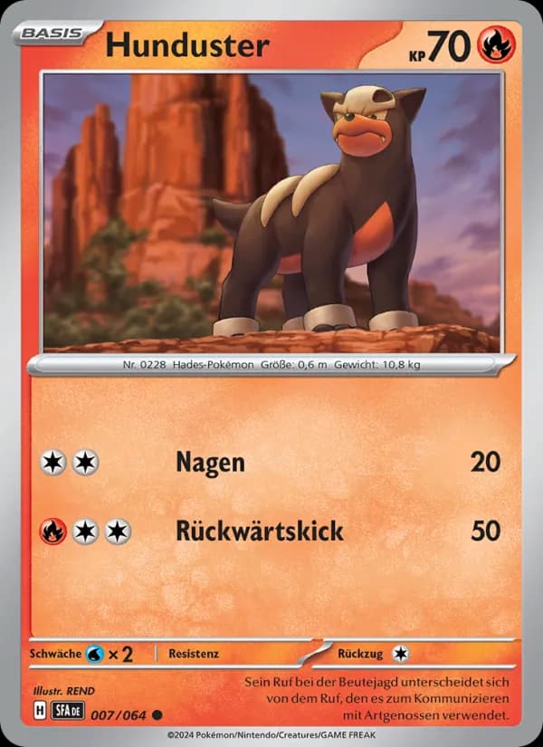Hunduster card in German