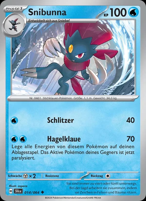 Snibunna card in German