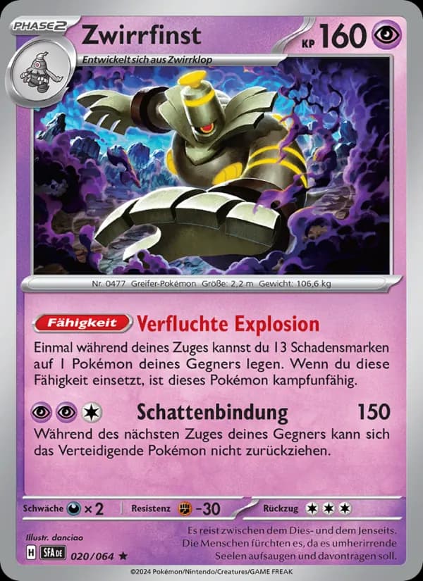 Zwirrfinst card in German