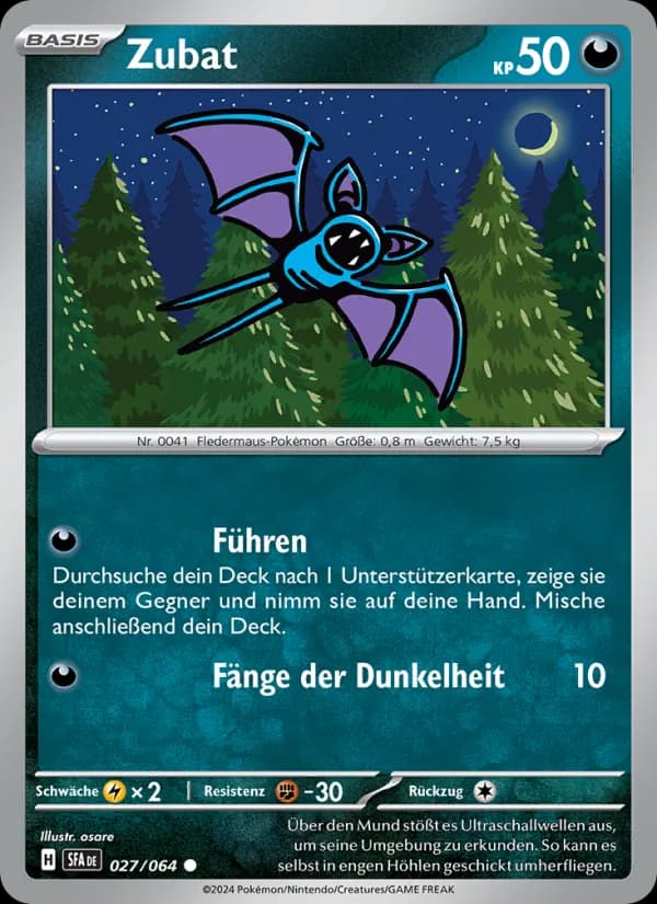 Zubat card in German