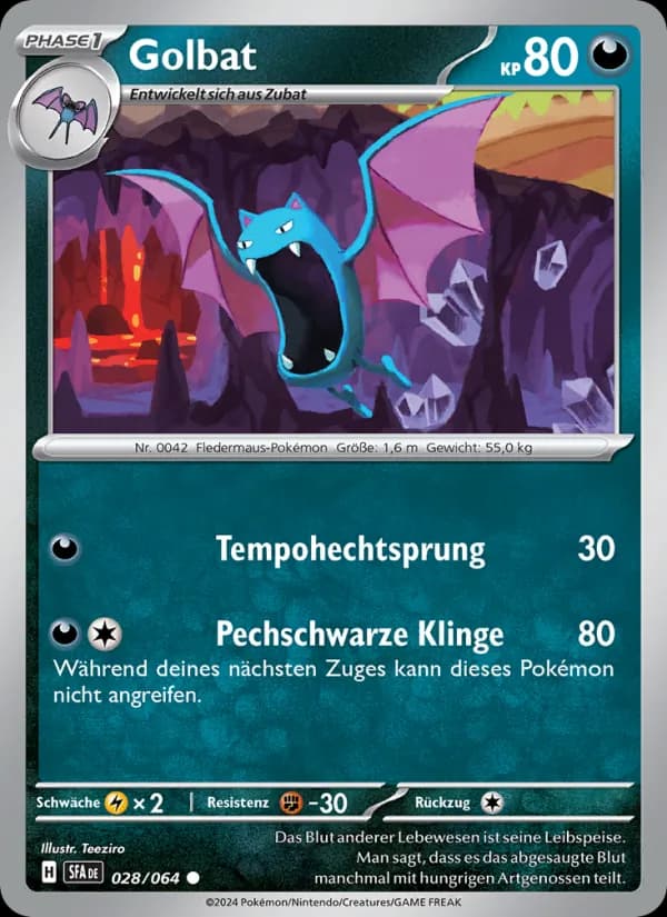 Golbat card in German
