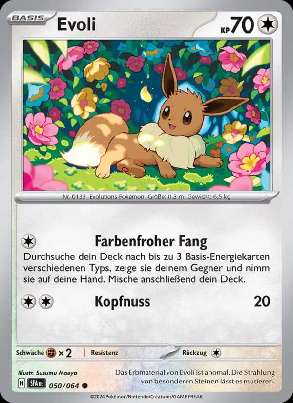 Evoli card in German