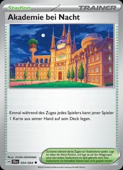 Akademie bei Nacht card in German