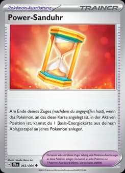 Power-Sanduhr card in German