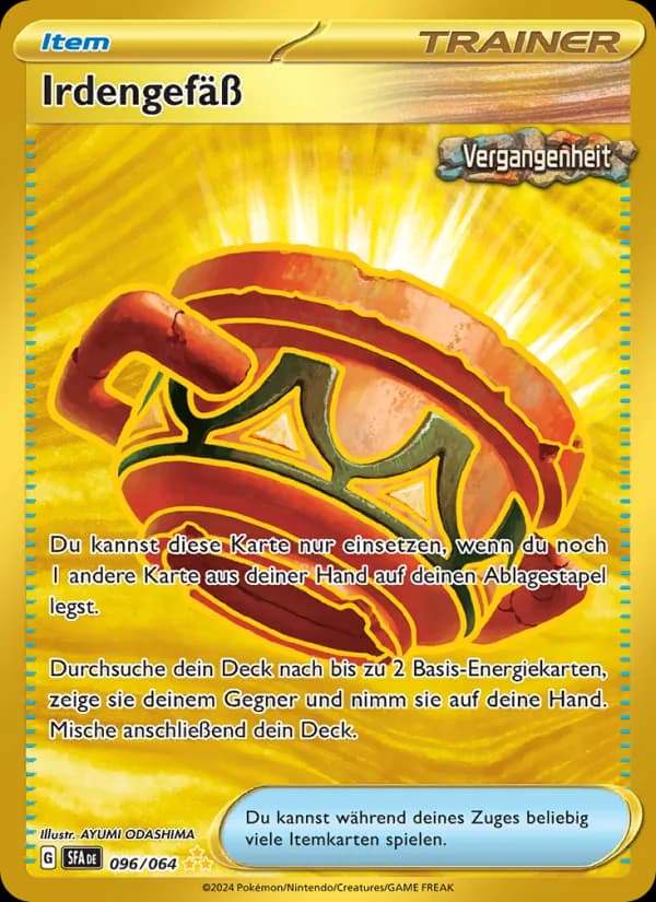 Irdengefäß card in German