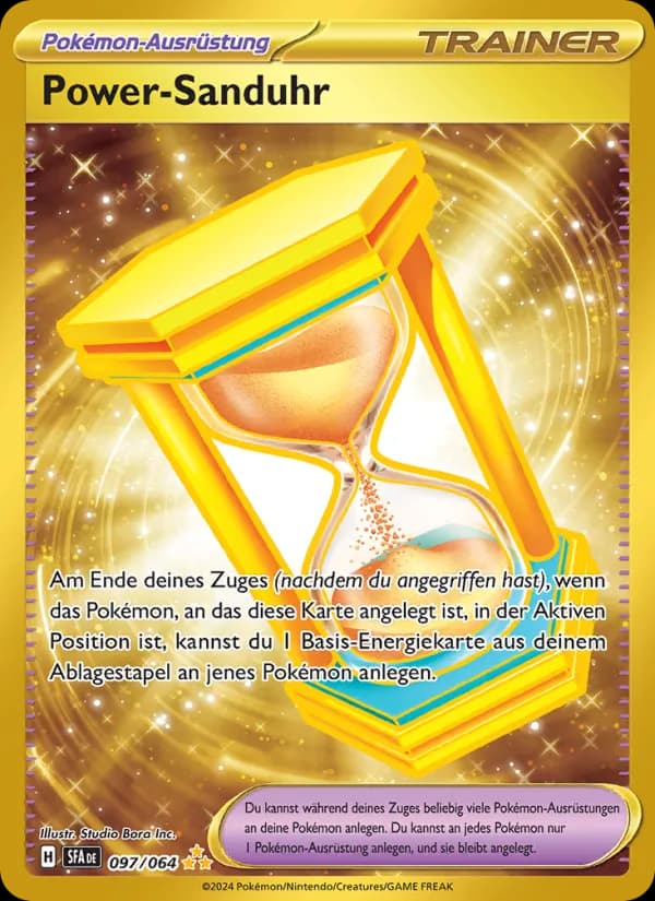Power-Sanduhr card in German