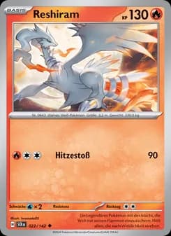Reshiram card in German