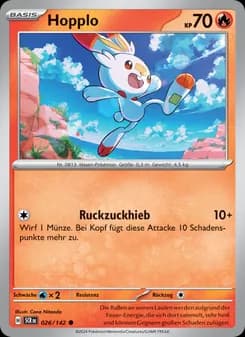 Hopplo card in German