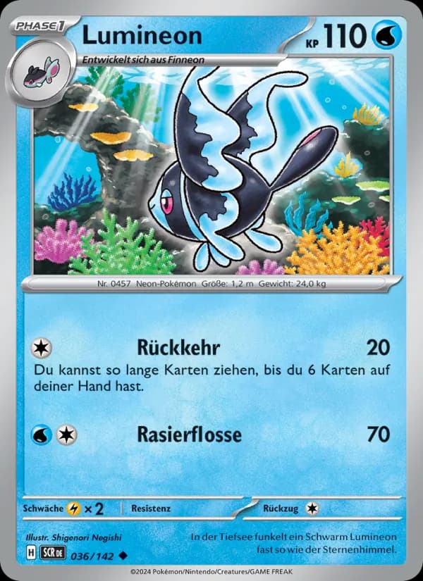 Lumineon card in German