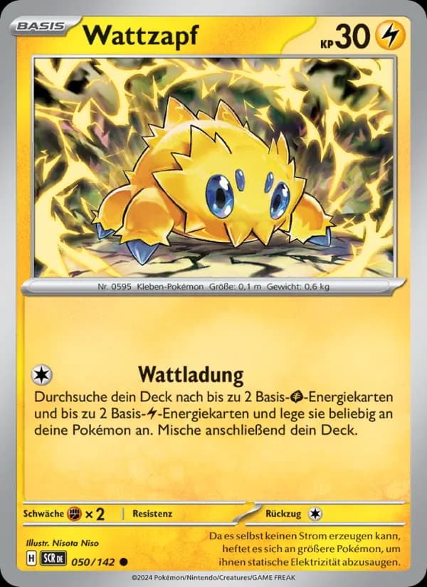 Wattzapf card in German