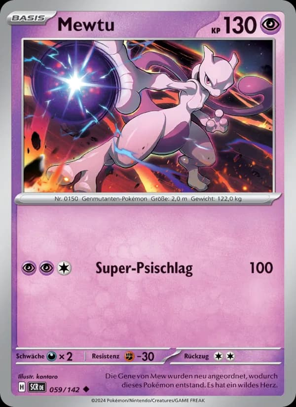 Mewtu card in German