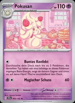 Pokusan card in German
