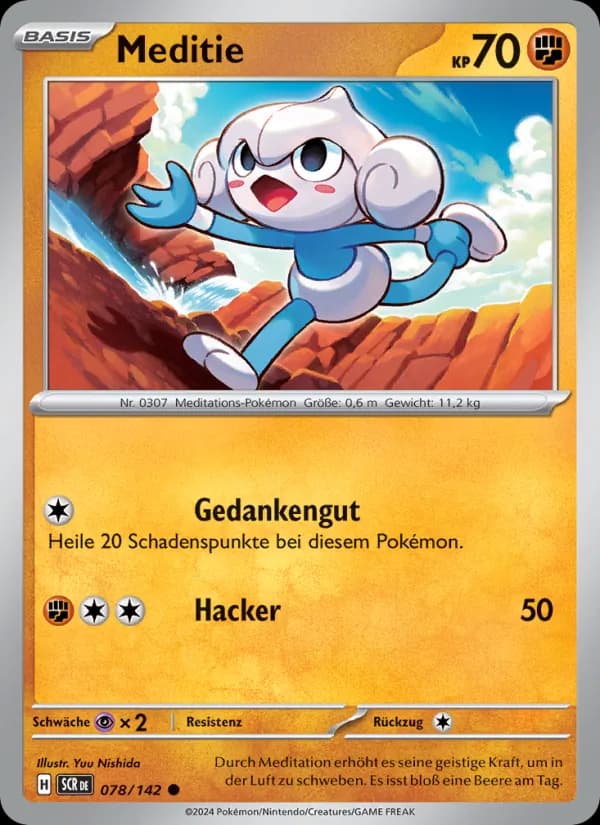 Meditie card in German