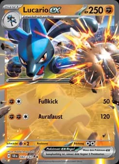 Lucario-ex card in German