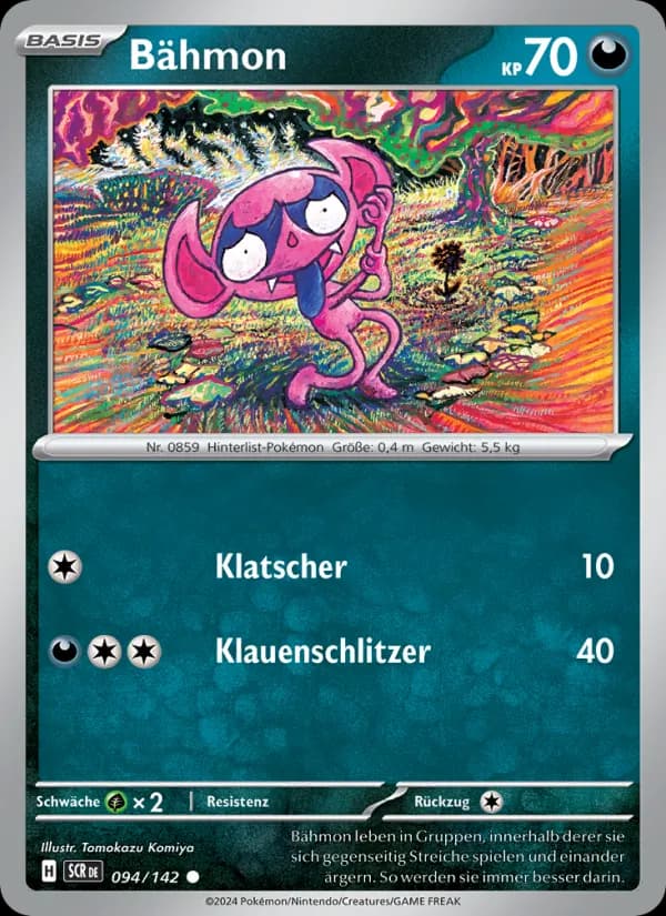 Bähmon card in German