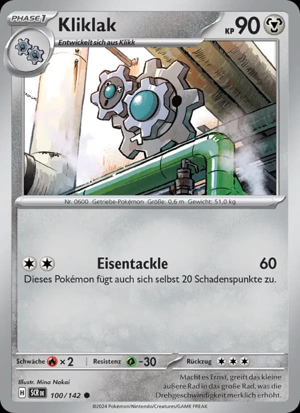 Kliklak card in German