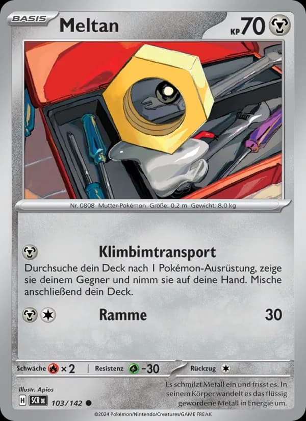Meltan card in German