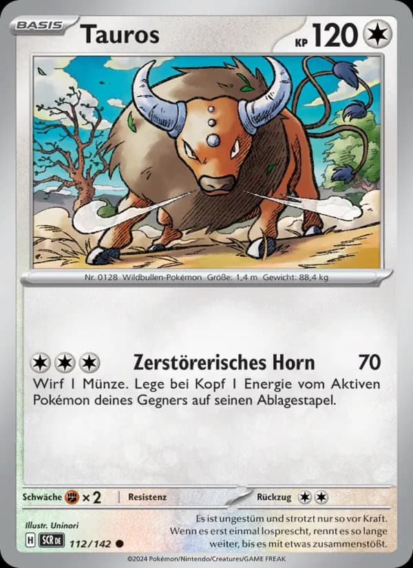 Tauros card in German