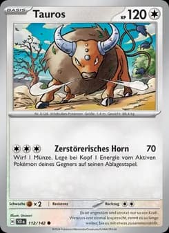 Tauros card in German