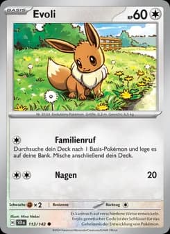 Evoli card in German