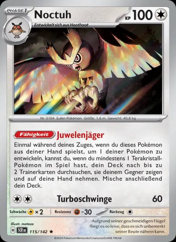 Noctuh card in German