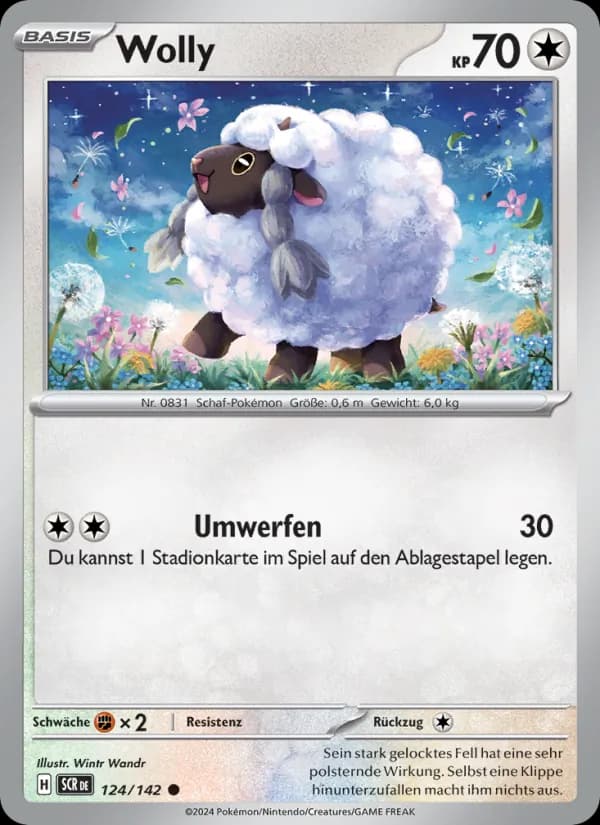 Wolly card in German