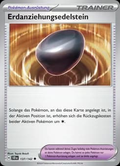 Erdanziehungsedelstein card in German