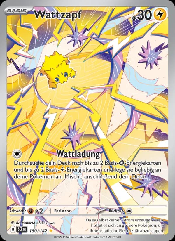 Wattzapf card in German