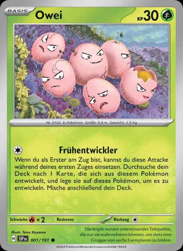 Owei card in German