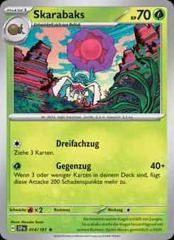 Skarabaks card in German