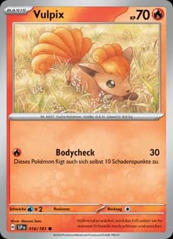 Vulpix card in German
