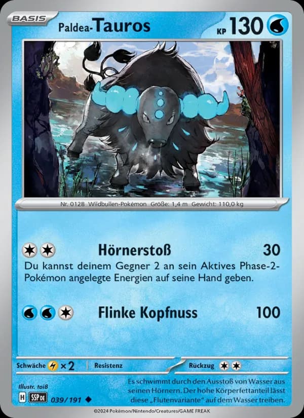 Paldea-Tauros card in German